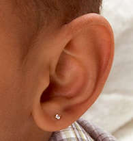 children ear piercing